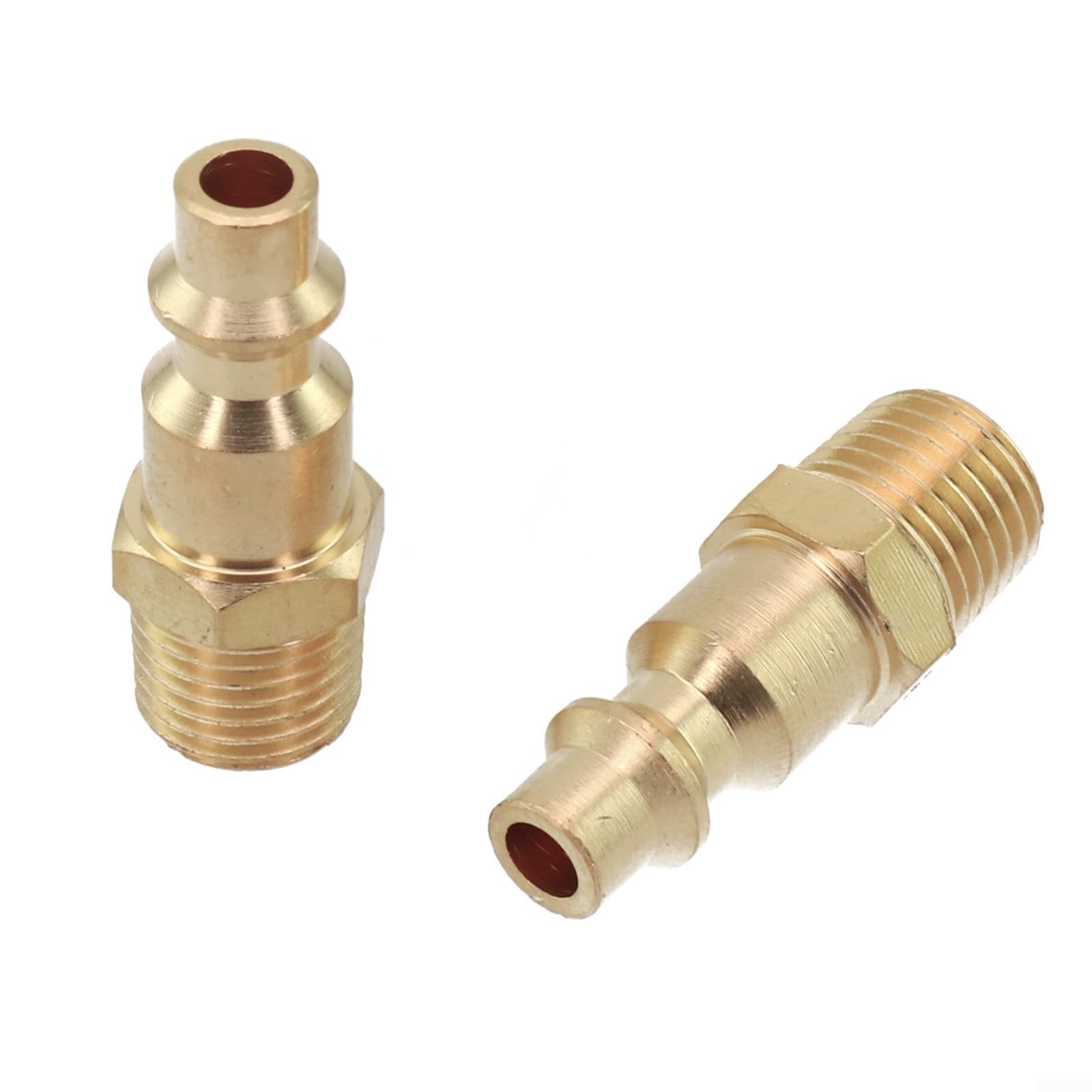 2 acopladores de liberación rápida de compresor de aire NPT de 1/4, conector de manguera neumática de metal para herramientas | 2 acopladores de liberación rápida de compresor de aire NPT de 1/4, conector de manguera neumática de metal para herramientas