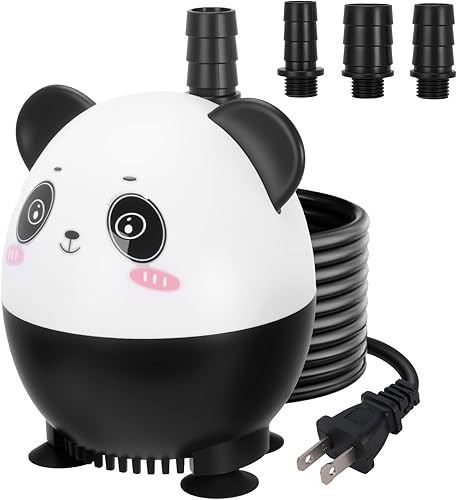 Bomba de fuente, bomba de agua sumergible de 330 GPH para exteriores, bomba de fuente de agua ultra silenciosa con elevación de 5.5 pies, 3