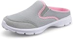 MizHome Backless Pantoufles à pied Sneakers d'été Slip-on Mule Chaussures Closed Toe Slippers pour femme