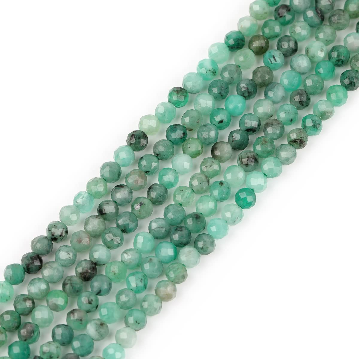 Quartz vert naturel AA perles de 3mm d'exception pour joaillerie artisanale et bracelets fins