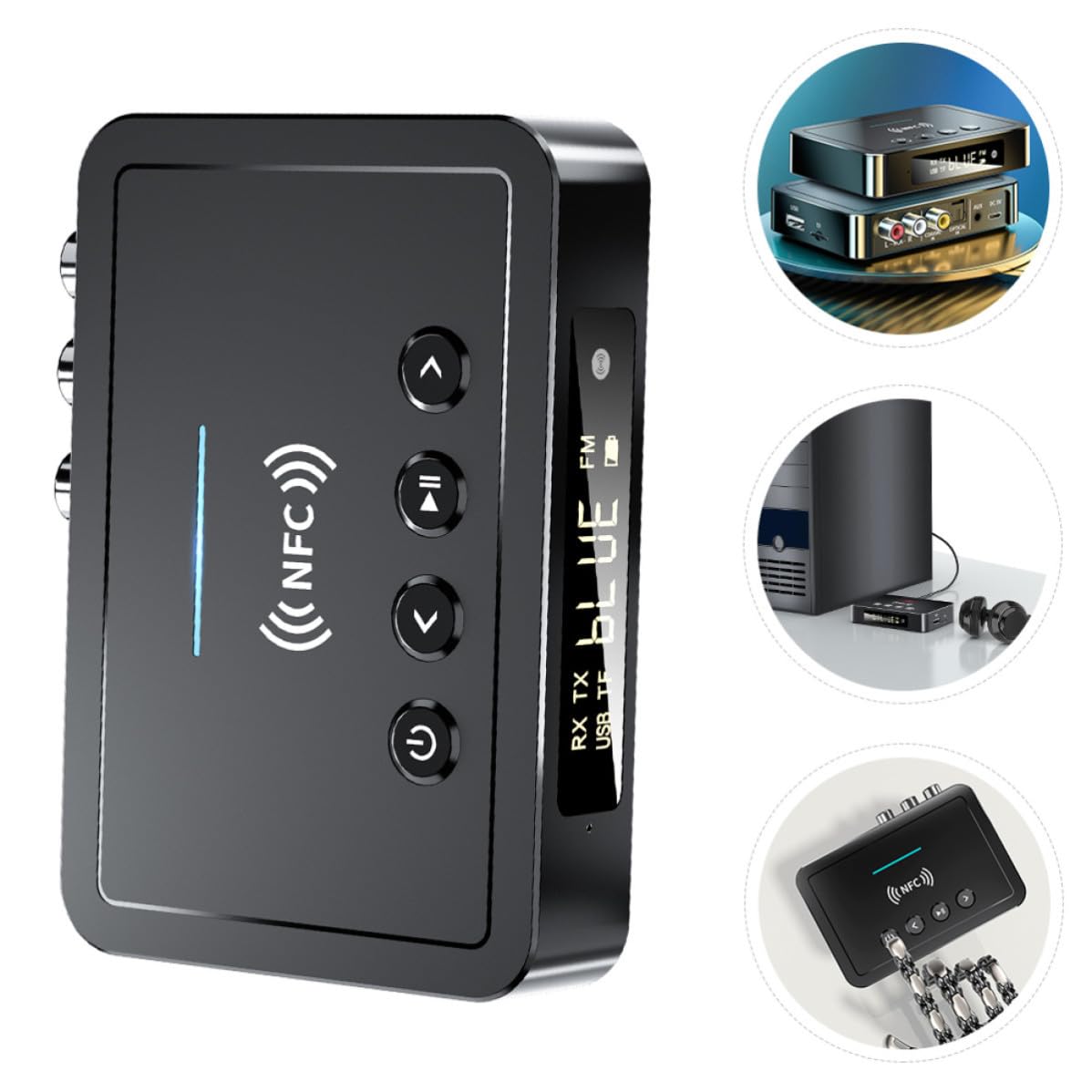 Receptor de Audio Inalámbrico 5.0 Pantalla HD y Control