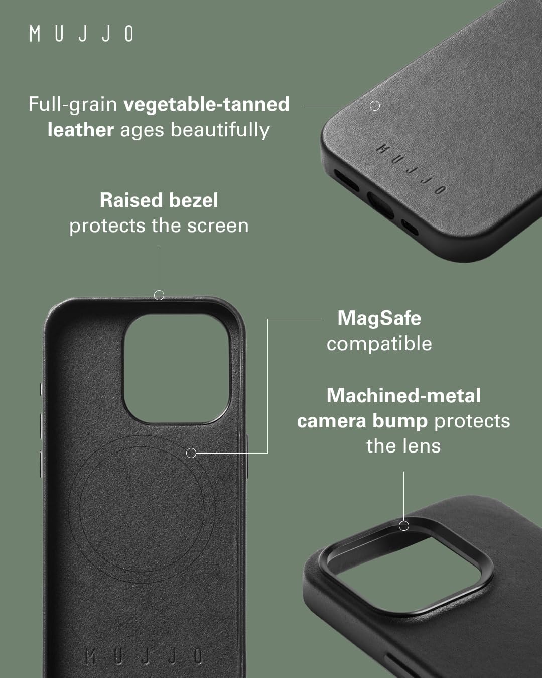 Mujjo Leather Case for iPhone 15 - Image 3