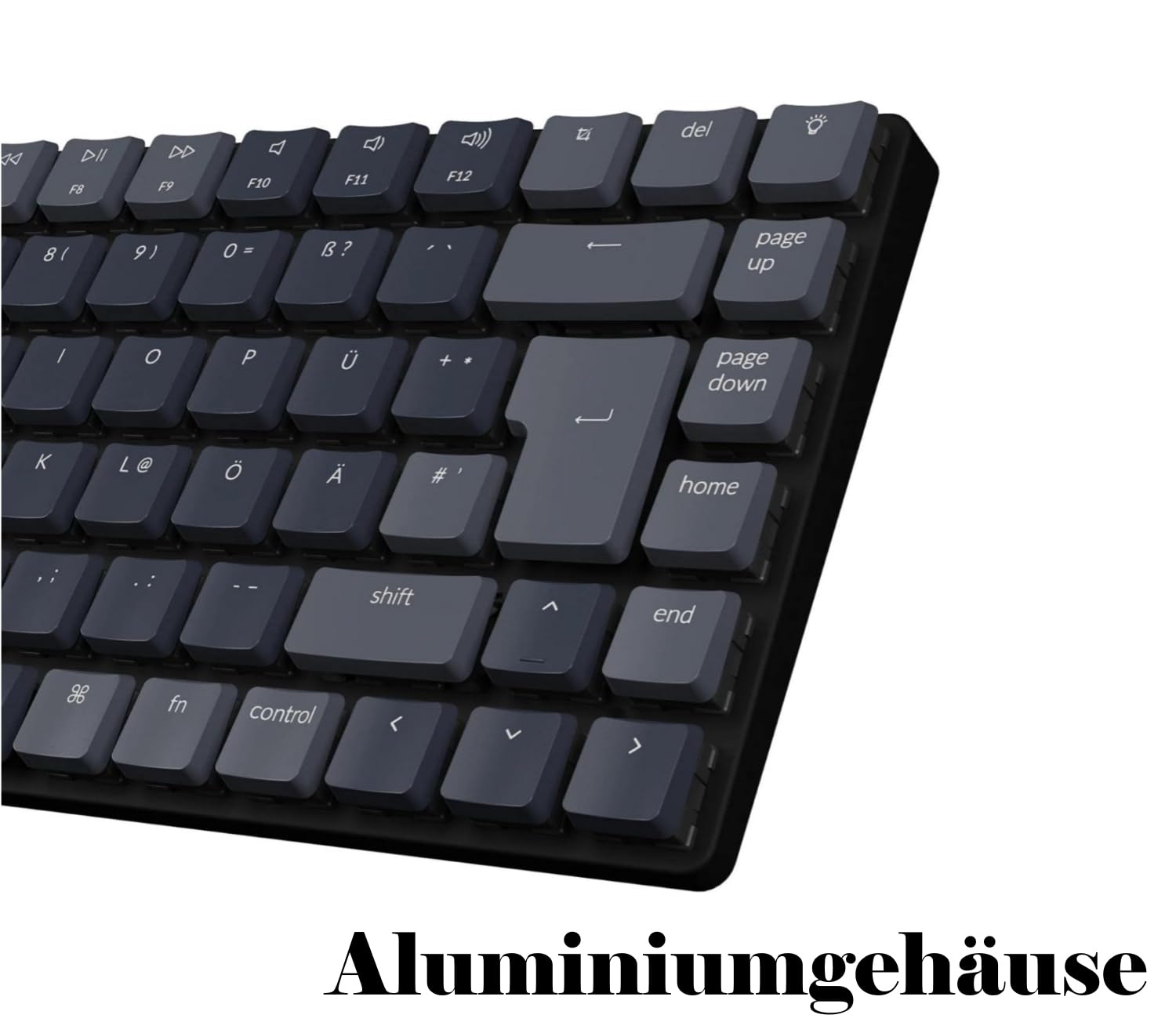Keychron K3 Ultra-Slim Bluetooth Wireless Mechanische Tastatur, 75% ISO-DE-Layout Hot-Swap-fähig Low Profile Optischer Roter Schalter RGB Gaming-Tastatur für Mac Windows