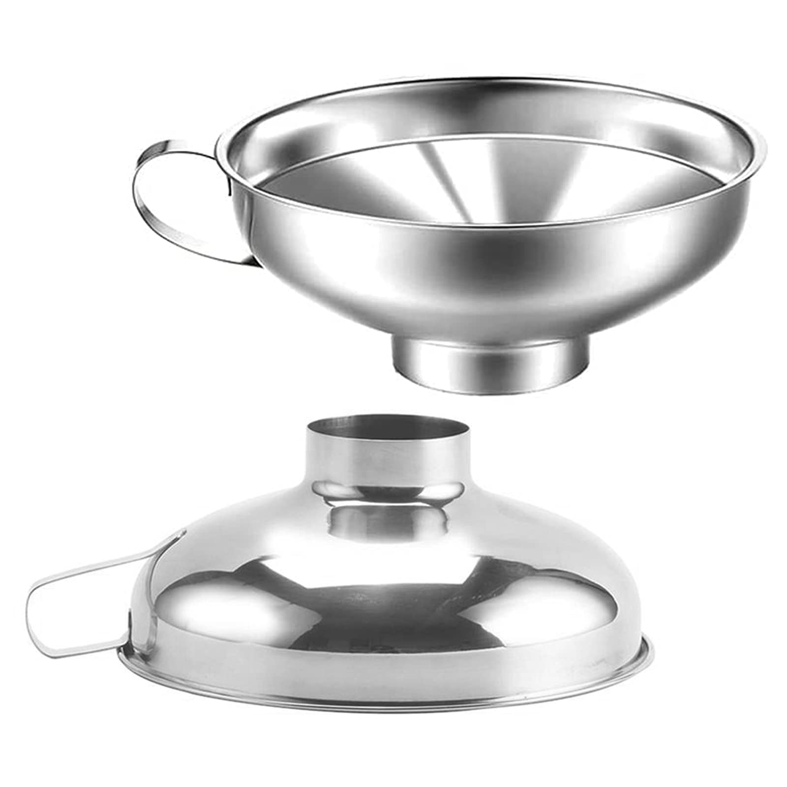 Juego De 4 Embudos De Acero Inoxidable Para Cocina | Con Abridor De Tarros - Ideal Para Mermeladas Y Líquidos
