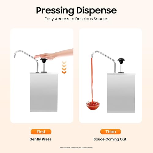 Miniatura 4 de Dispensador de salsa de soja, dispensador de salsa de una sola cabeza de 4 l, bomba dispensadora de salsa de soja para restaurante, salsa de soja,