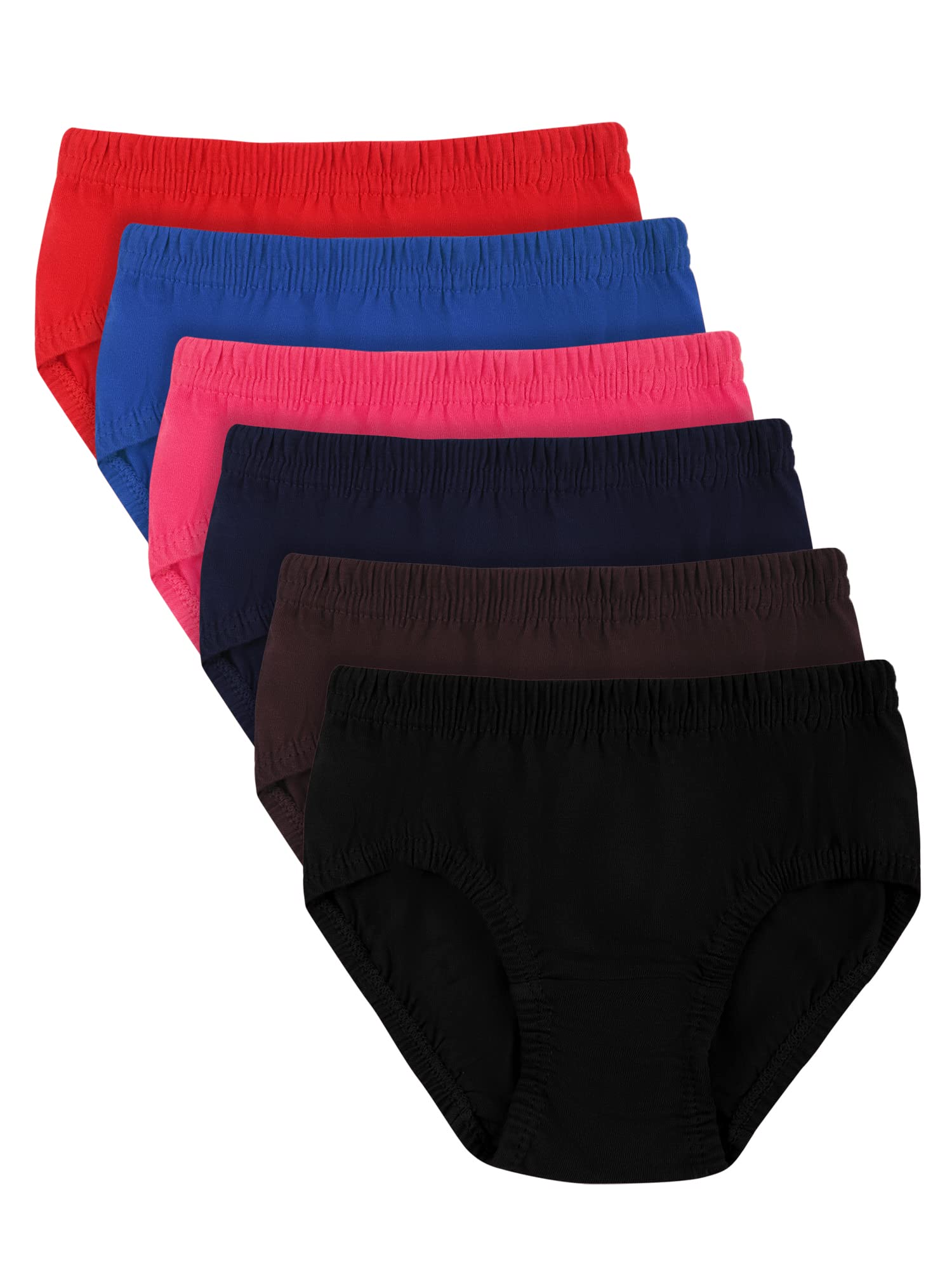 Dyca Girls Solid Panty Assorted Pack Of 6