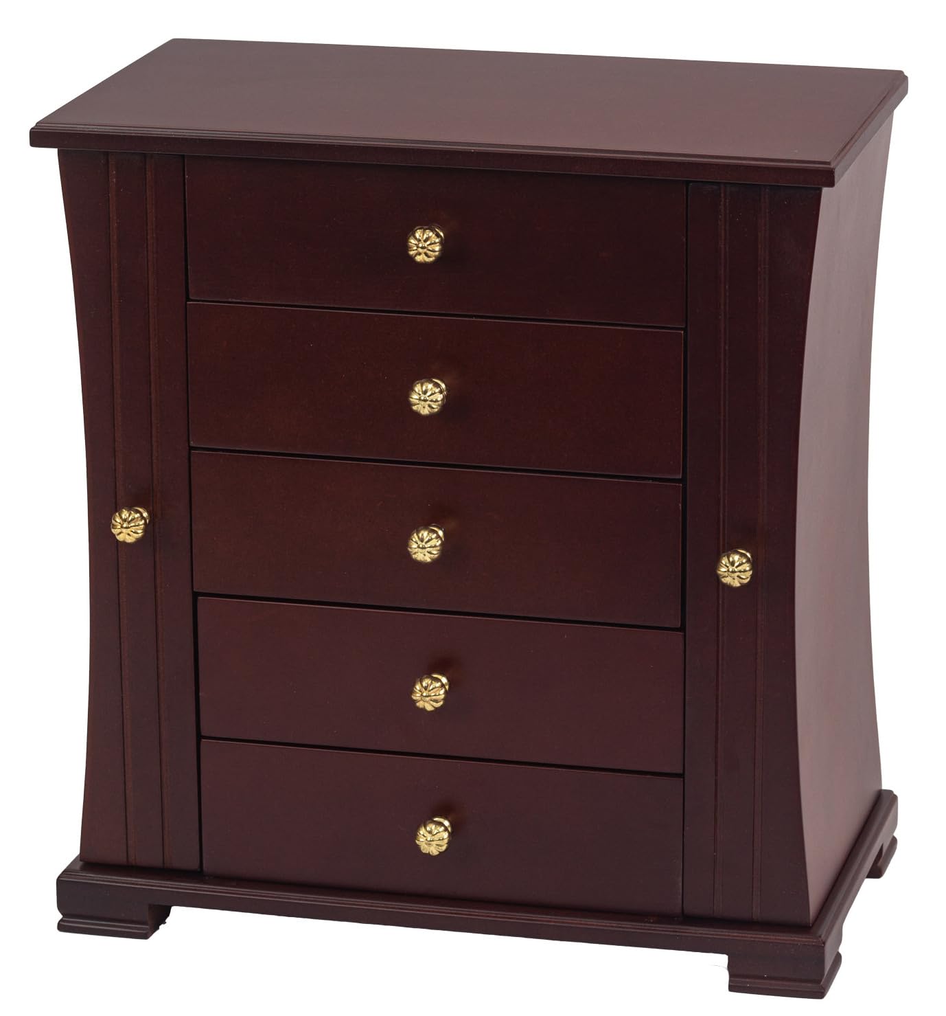 Mele & Co. Women's Brown Large Dark Wood Finish Wooden Jewellery Box