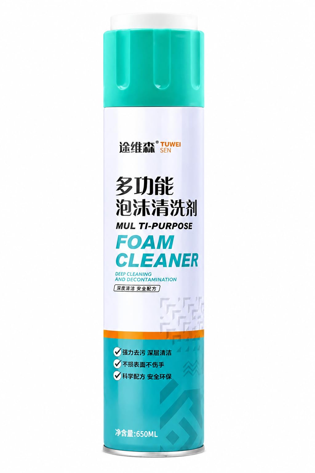 650ml Multi-Purpose Foam Cleaner Spray | Car Interior, Sofa, Kitchen & Home Deep Cleaning Foam | Stain Remover | No-Rinse All Surface Cleaner | Car Interior, Foam Formula, Removes dirt, grease, oil, stains, dust.-picture-28