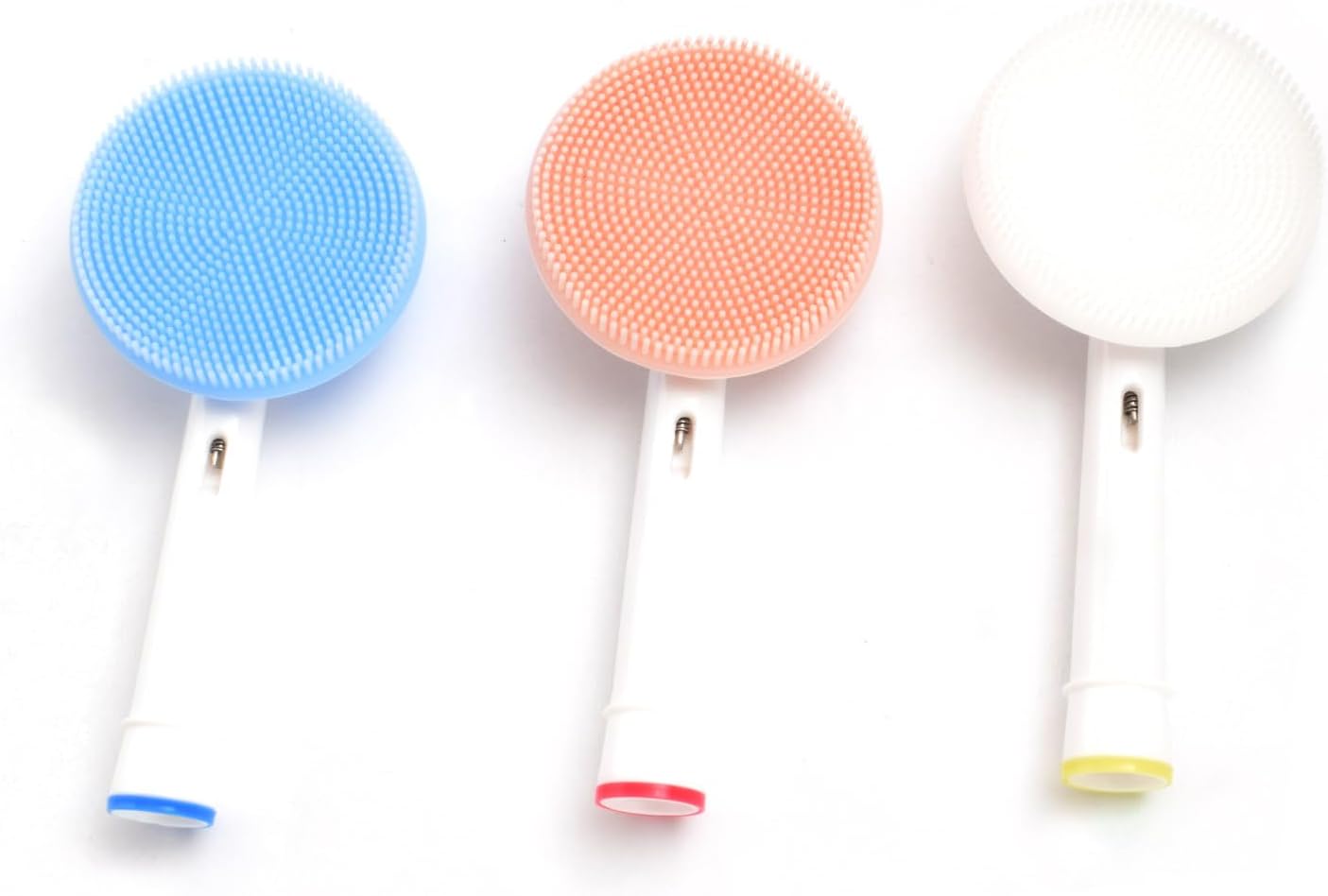 3 Pcs Facial Cleansing Brush Replacement Head Compatible with Oral B Bruan Electric Toothbrush Bases Waterproof Silicone Face Spin Brushes for Cleansing (Pink+Blue+White) 3 Pcs Facial Cleansing Brush Replacement Head Compatible with Oral B Bruan Electric Toothbrush Bases Waterproof Silicone Face Spin Brushes for Cleansing (Pink+Blue+White)
