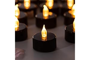Ashland Halloween Decor Lasts 2X Longer Black Flameless Tealight Candles