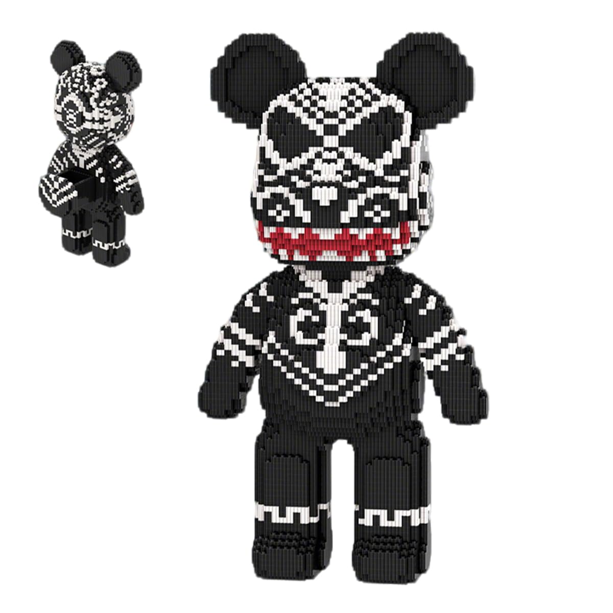 DAHONPA Black Totem Bear Micro Building Blocks Set (7220 Pieces) Gift for Adults and Kids