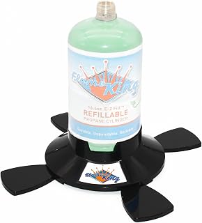 Flame King YSN1LBB Propane Base for 1LB and 1/2LB Propane Canisters for Safety and Stability