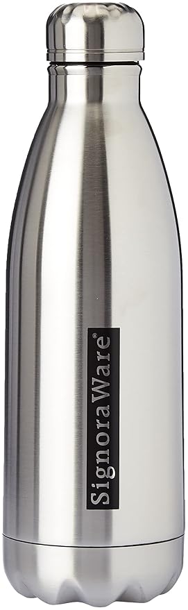 Signoraware Stainless Steel Aqualene Vacuum Steel cola Hot and Cold Bottle with Bag 1500ml, Set of 1, Multicolour at Rs. 1166