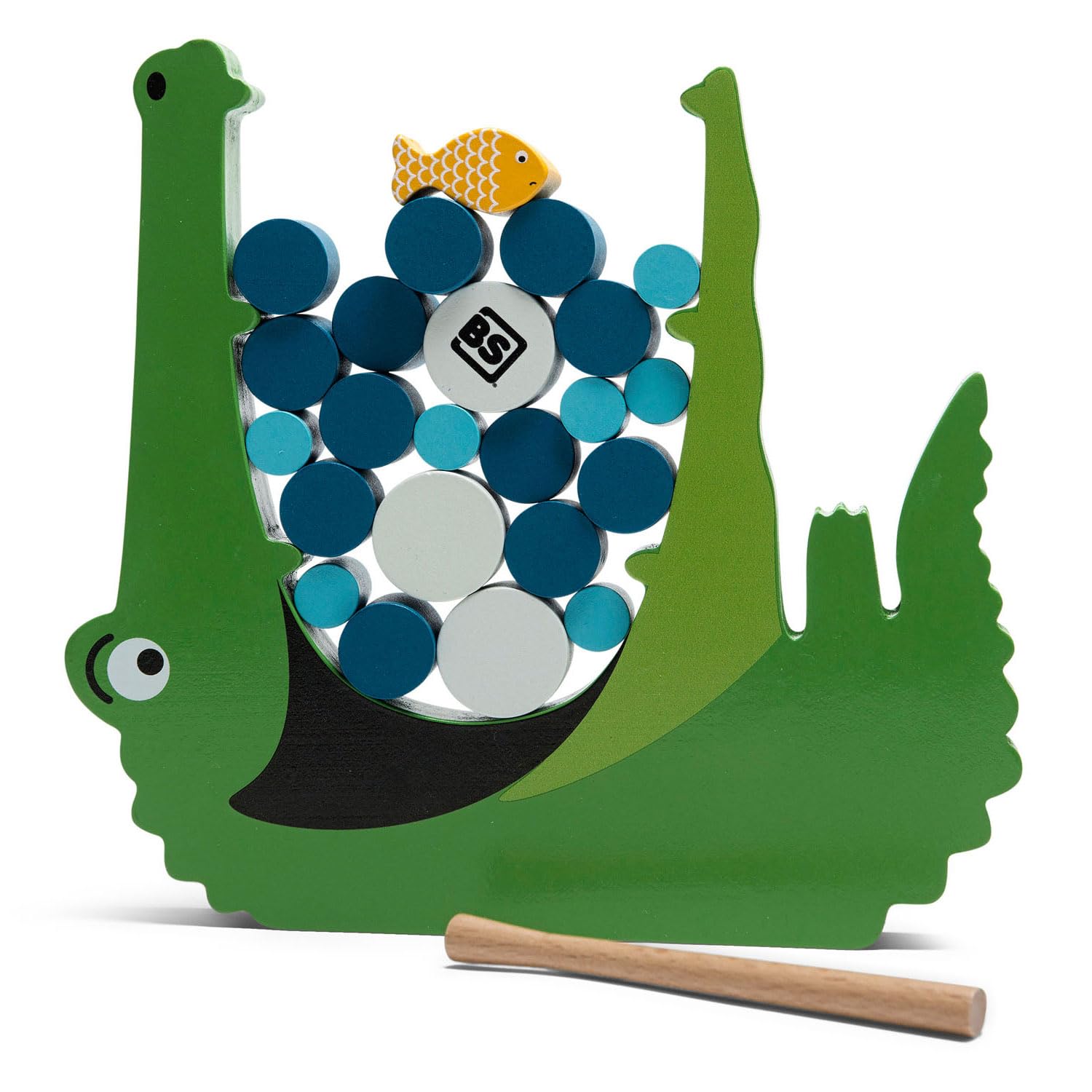 BS Toys GA348 - Coccodrillo, Colore: Verde