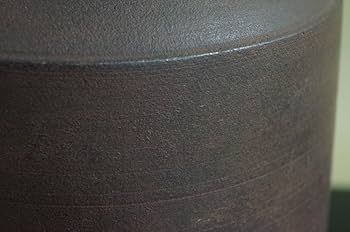 茶道具　釜師　伊藤鐐一造　肩衝筒釜　鉄釜　共箱　V　6567C Amazon.co.jp: 筒釜（貝鐶付）「伊藤遼一」（共箱）＜釜鐶付き