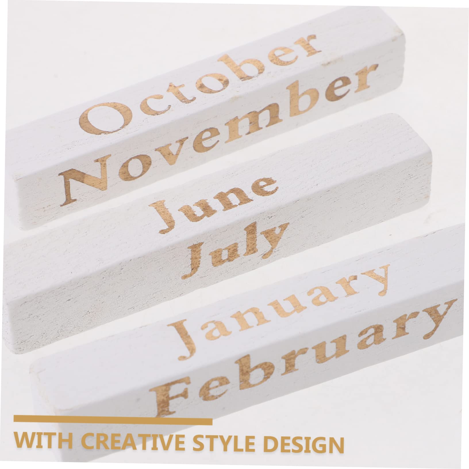 VILLCASE 4stücke Holzkalender Massivem Kreativer Tischkalender Für Schreibtisch Und Büro Manuell Verstellbarer Blockkalender Für Design Für Wohnräume Und