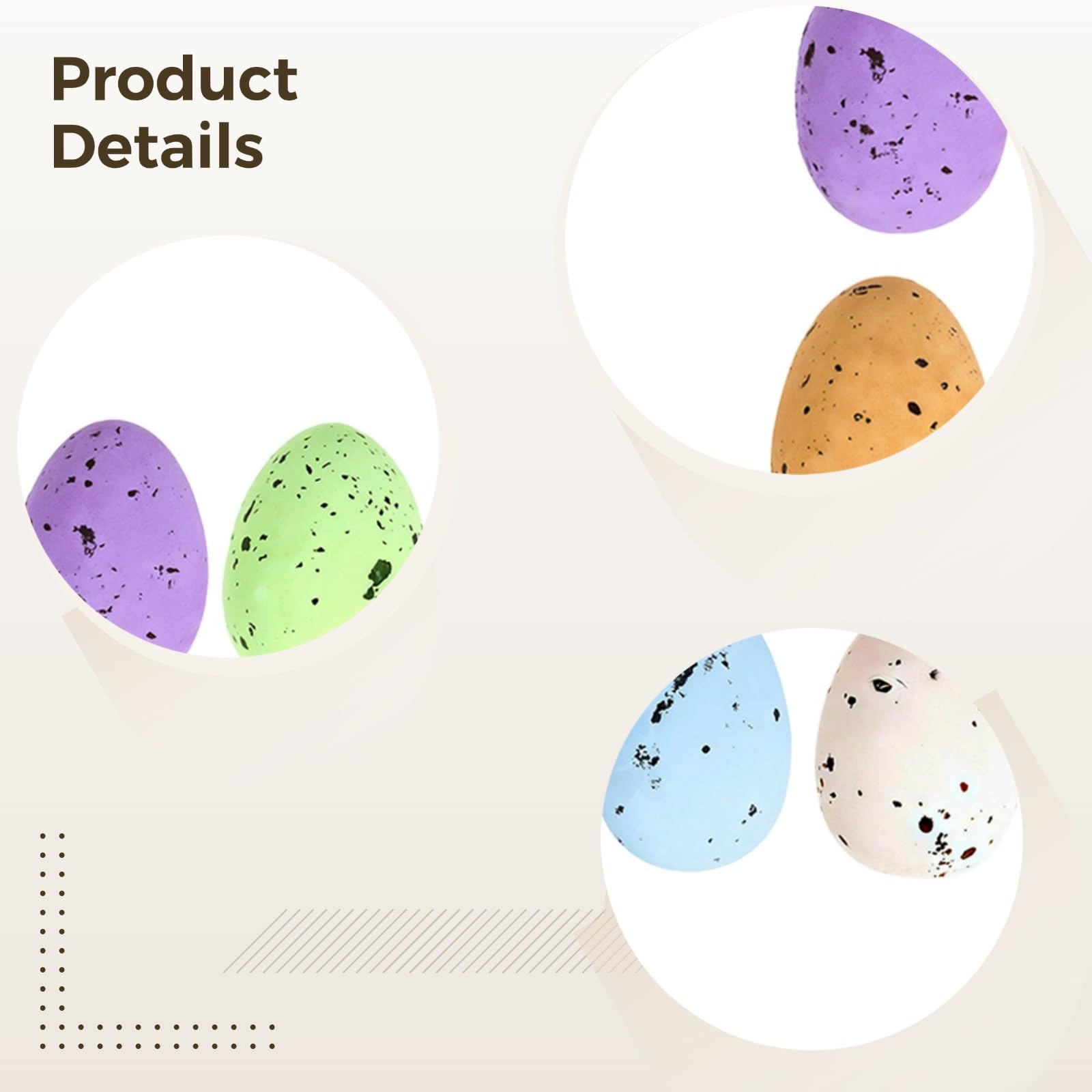 100 mini uova di Pasqua, in schiuma maculata, per progetti fai da te, decorazioni colorate per le vacanze, accenti per feste di primavera, caccia alle uova di Pasqua
