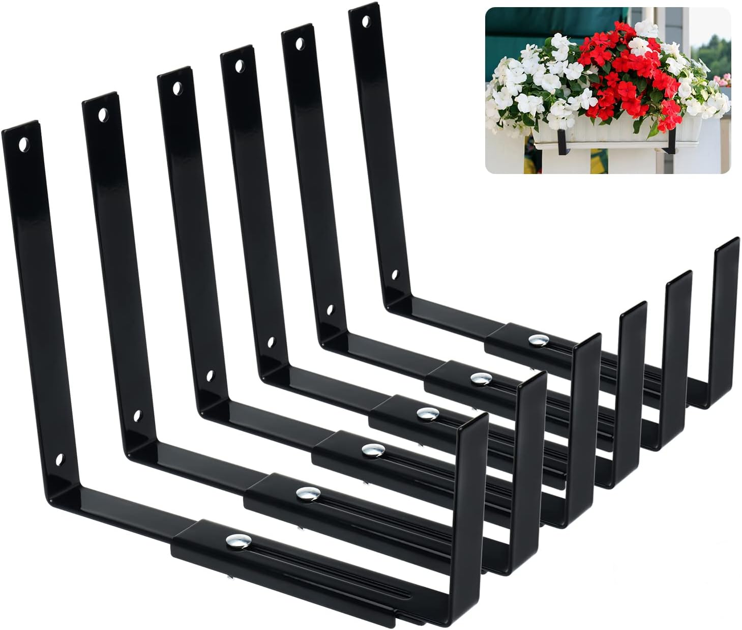 SanSanYa Window Box Planter Brackets Adjustable Planter Box