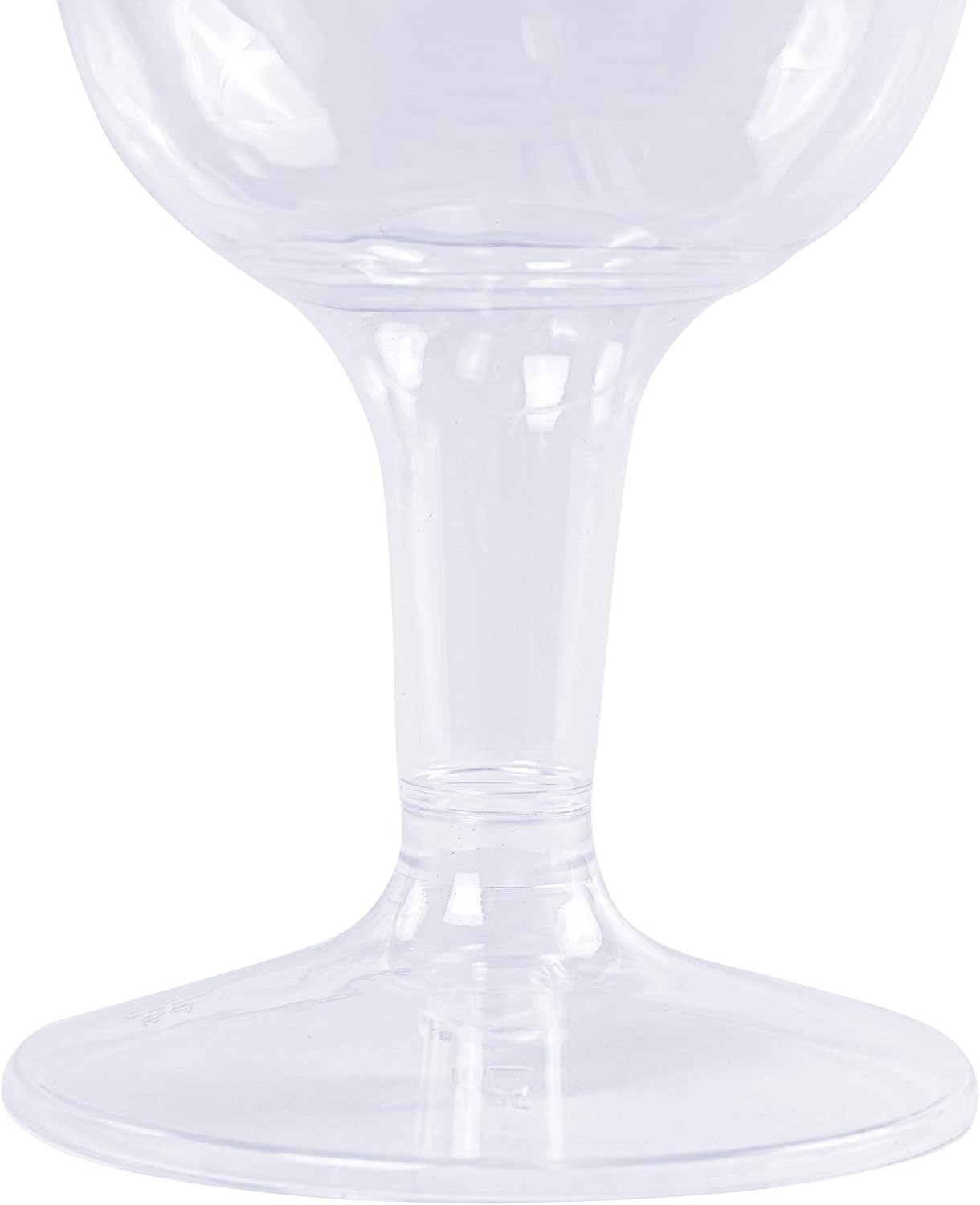 5.5 oz Premium Disposable Plastic Wine Glasses 4.75" (40-Count) Crystal Clear, Hard Plastic, 2 Piece Construction