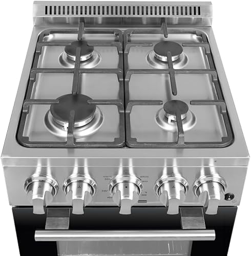 Miniatura 6 de FORNO Lamazze - Cocina de gas completo de 20 pulgadas Cocina independiente con 4 quemadores sellados horno de acero inoxidable de 205 pies cúbicos