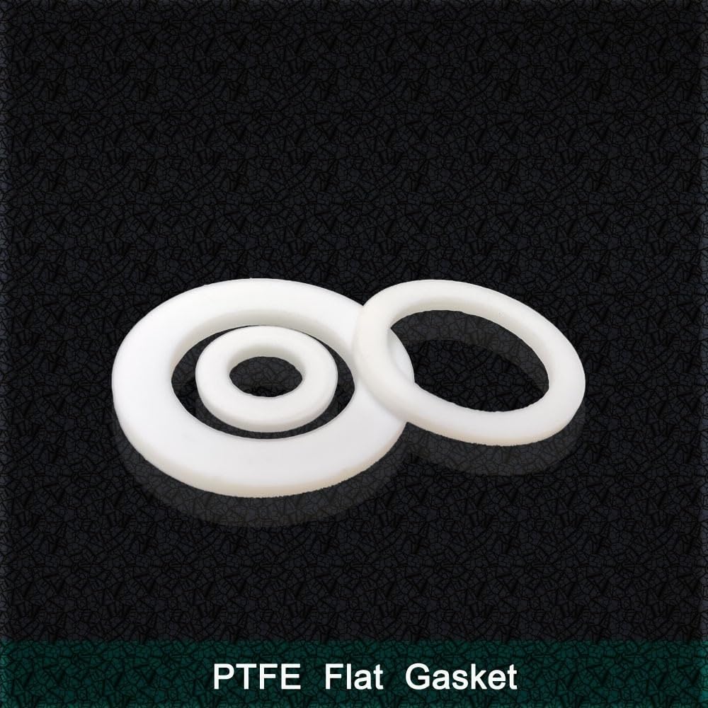podkładka PTFE, 10 szt. Płaskich podkładek uszczelki, asortyment podkładek odbojników PTFE, grubość 1 mm(8x10x1mm)
