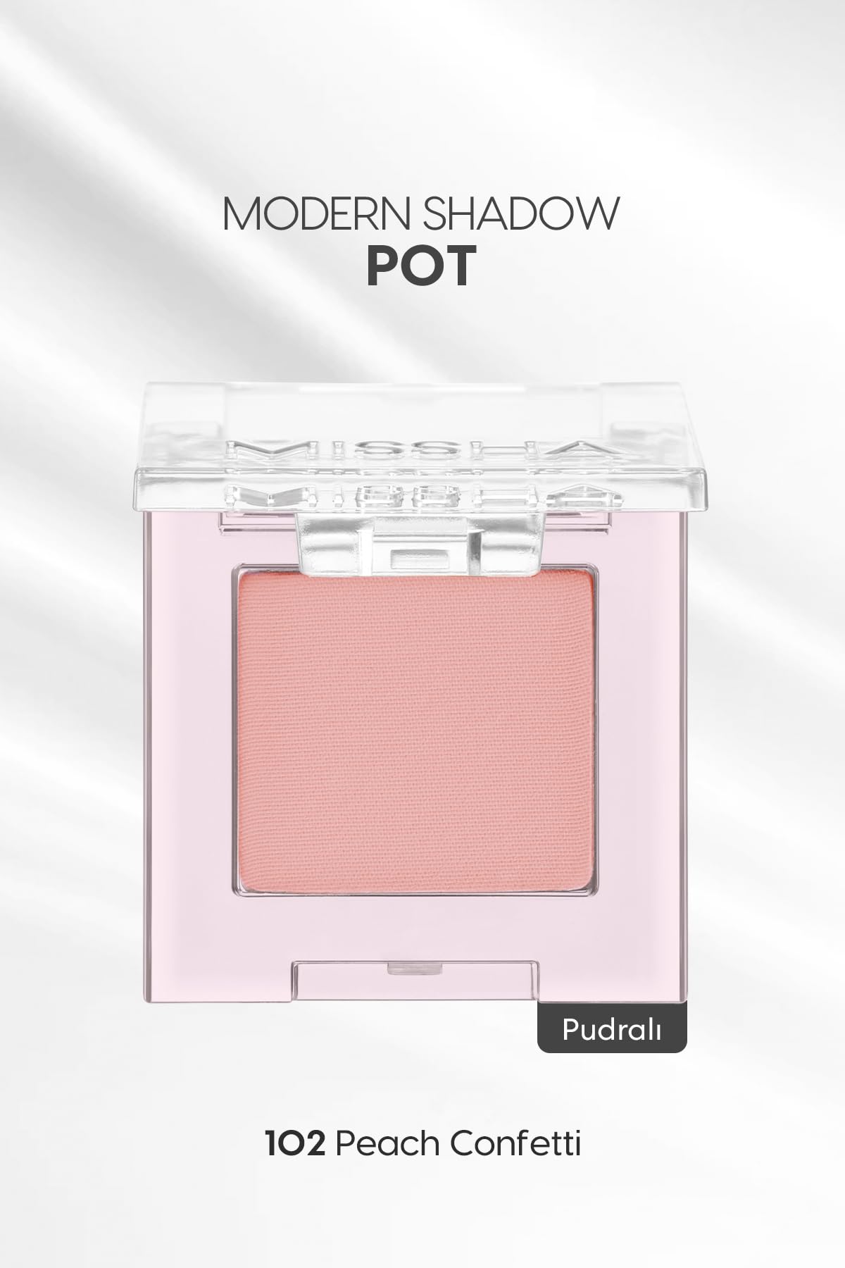 MISSHA Mat Pudra Dokulu Tekli Göz Farı Modern Shadow Pot (102 Peach Confetti) 102 Peach Confetti