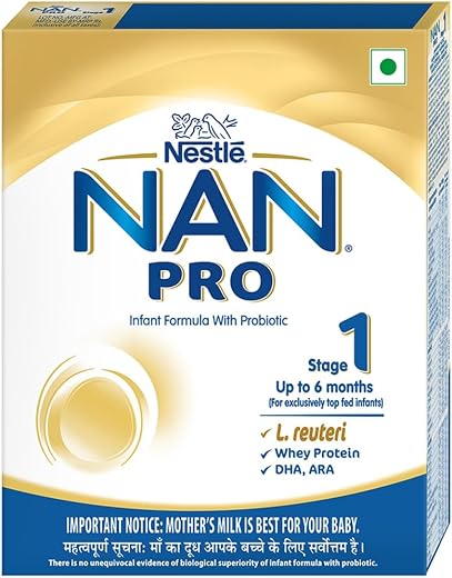 Nestlé NAN PRO 1 Infant Formula with Probiotic (Up to 6 months), Stage 1-400g Pouch in Box