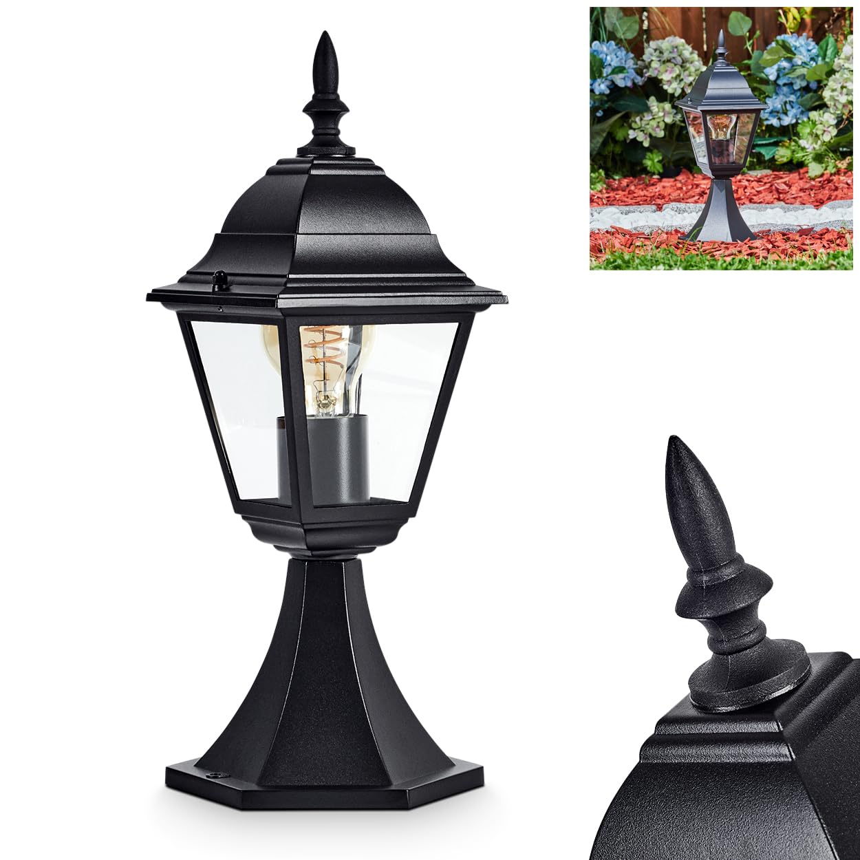 Borne d'éclairage extérieur étanche IP44 luminaire de balisage E27 - 8