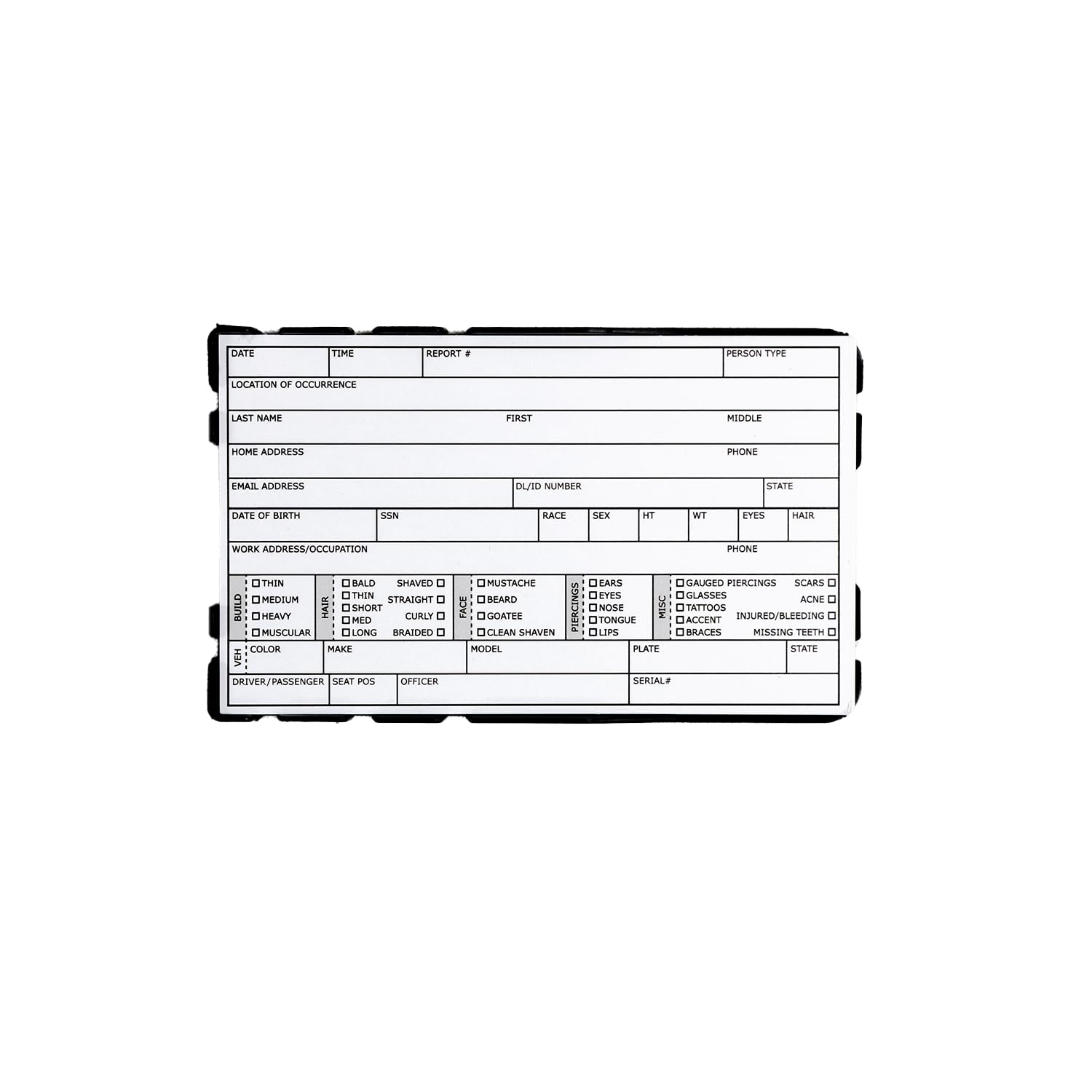 TPK - Tactical Pocket Klipboard | Pocket Clipboard for First Responders | Fits 3" x 5" Index Cards FI Cards