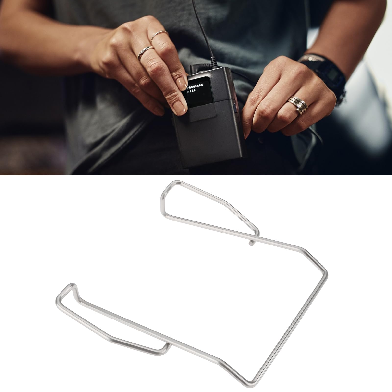 2 clip da cintura per trasmettitore wireless Bodypack compatibile con Sennheiser G1 G2 G3 EW100 EW300 EW500