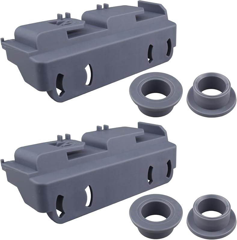 2 Pack WD28X27241 Dishwasher Lower Rack Wheels and Carrier Kit Replacement Part Compatible with GE Dishwasher Baskets Roller Assembly L and R Side,Replaces for WD12X10439 WD12X10438 WD12X10446