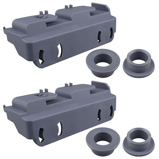 2 Pack WD28X27241 Dishwasher Lower Rack Wheels and Carrier Kit Replacement Part Compatible with GE Dishwasher Baskets Roller Assembly L and R Side,Replaces for WD12X10439 WD12X10438 WD12X10446
