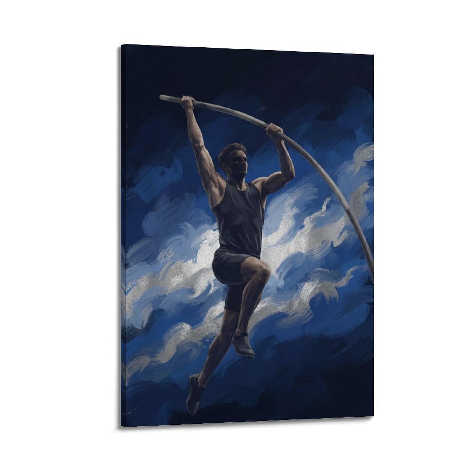 OKAHYS Pole Vault Field Event Poster Athletics Competition Jump Modern Decorative Canvas Prints - Ideal Wall Art for Family, Man Cave, Game Room, Boys & Girls Bedroom 20x30inch(50x75cm)