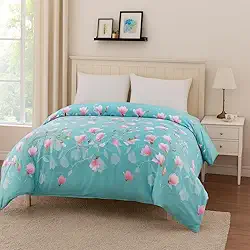 Edredom de Cama Casal Dupla Face Modelo de Estampas Variadas (Floral)