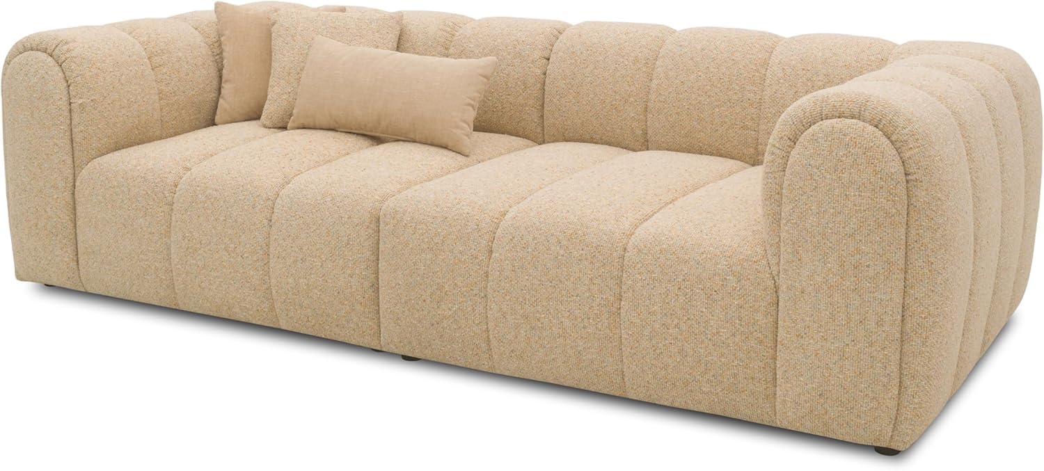 DOMO. collection Sofa Salto, 3-Sitzer Bigsofa mit Taschenfederkern, 3er Couch, Modulsofa, Polstergarnitur, 118 x 254 x 69 cm (BxTxH), beige