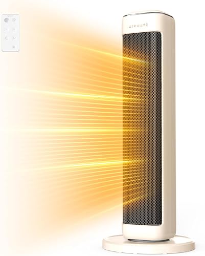 Calentadores de espacio de 25 pulgadas para uso en interiores, habitaciones grandes, calentadores eléctricos para uso en interiores con termostato,