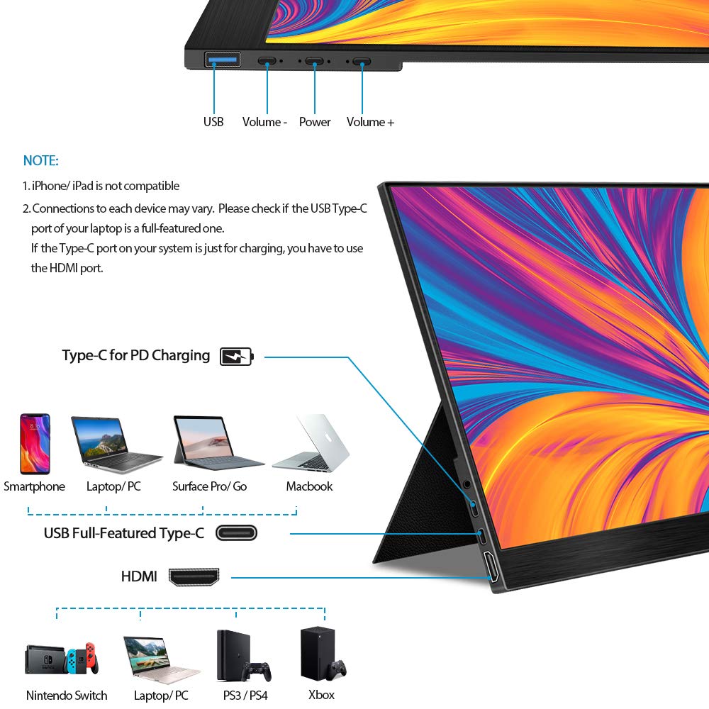 Amazon.co.jp: NexiGo 15.6インチポータブルモニター、フルHD 1080P