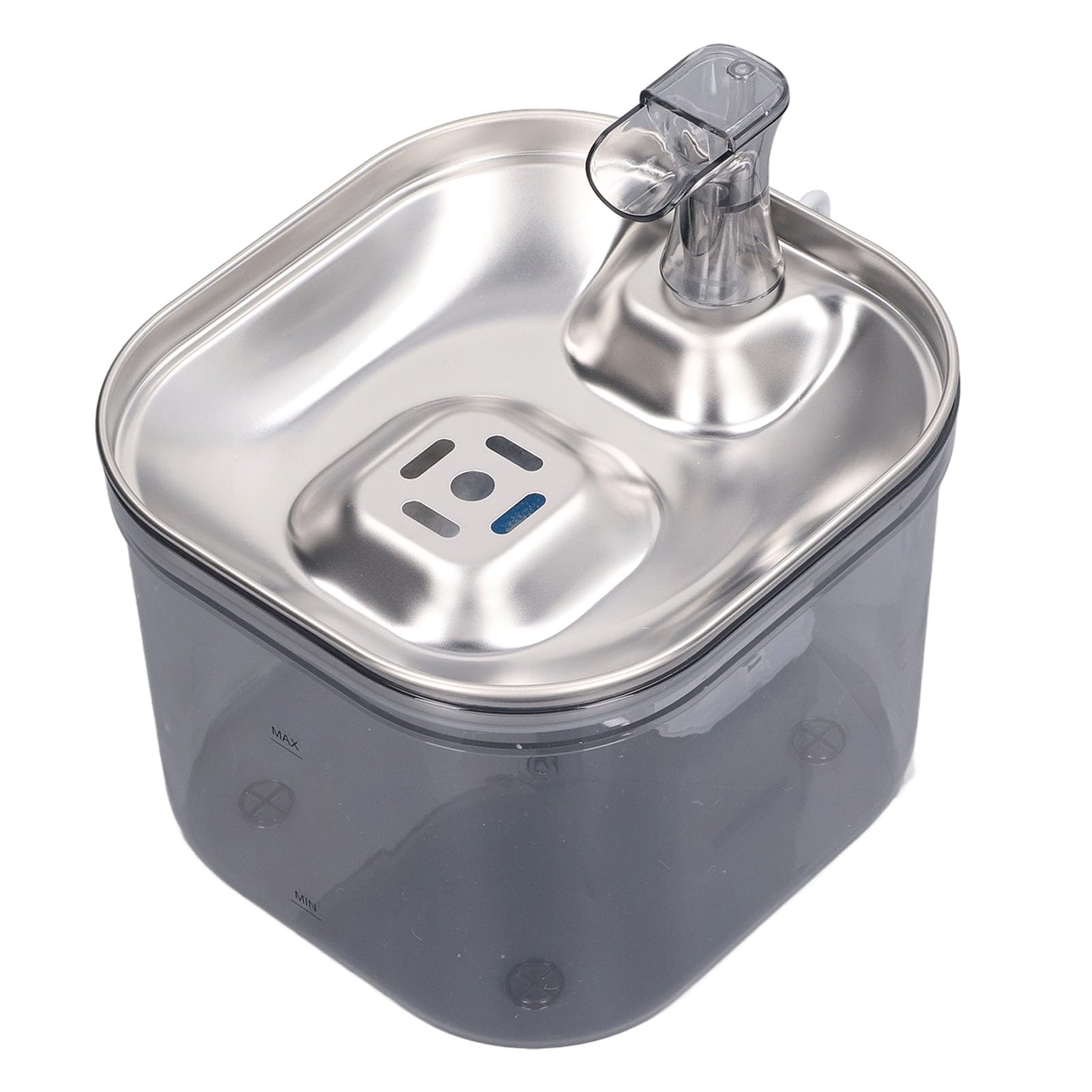 Fuente de Agua para Gatos, Fuente de Agua para Mascotas de Acero Inoxidable con Filtros de Repuesto, Fuentes Silenciosas para Gatos para Beber, Dispensador Automático de Agua