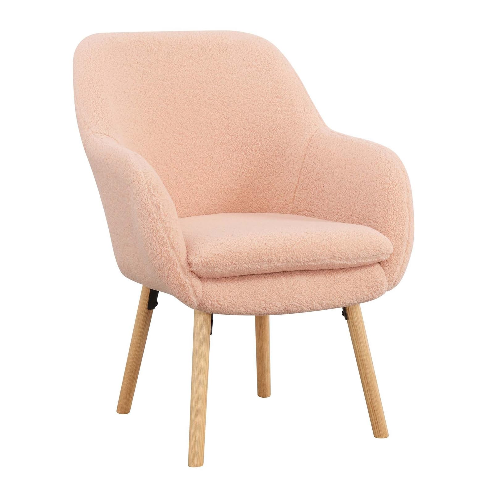 Convenience Concepts Sherpa Blush / Chair / (L) 25.25 in. x (W) 26.75 in. x (H) 33.5 in. Chairs