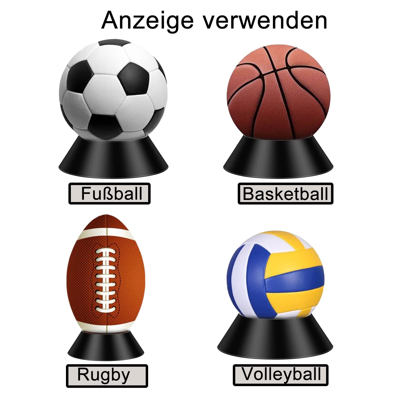 ansd 2 stuks balhouders balstandaard voetbaldisplay standaard balhouder voetbalstandaard van kunststof voor basketbal voetbal voetbal volleybal oefenbal softball