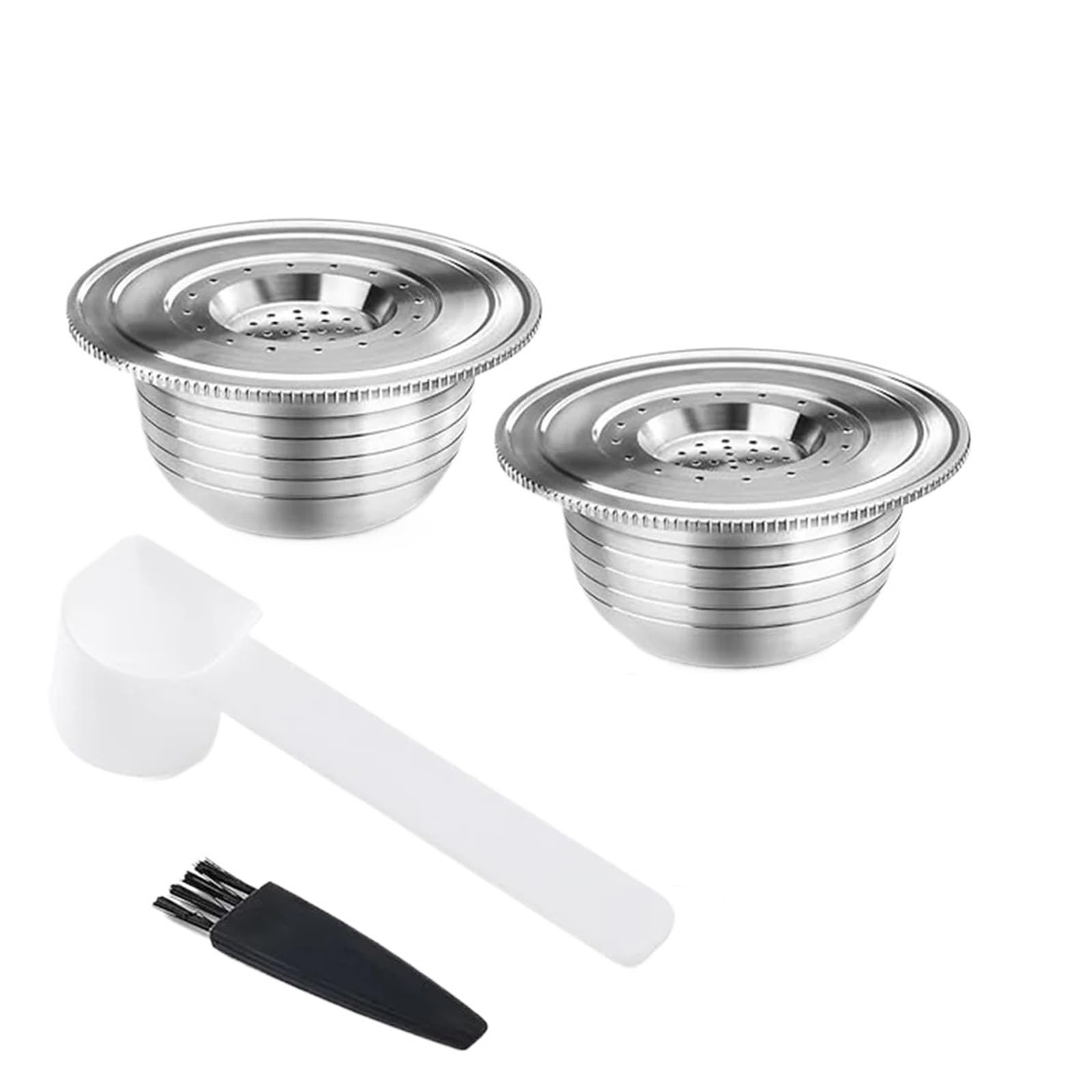 Cápsulas De Café De Acero Inoxidable Reutilizable For Cafetera, Cápsulas Recargables(2PCS)
