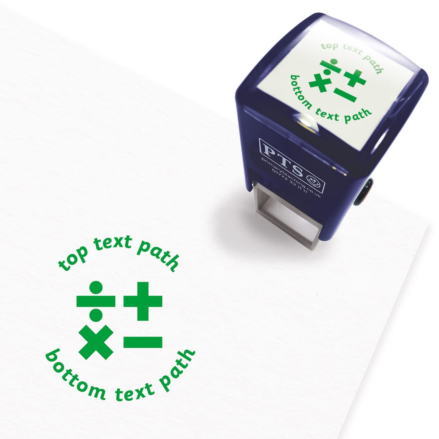 Personalised Maths School Teachers Reward Feedback Marking Stamper Stamp 25mm Primary Teaching Services (Green)