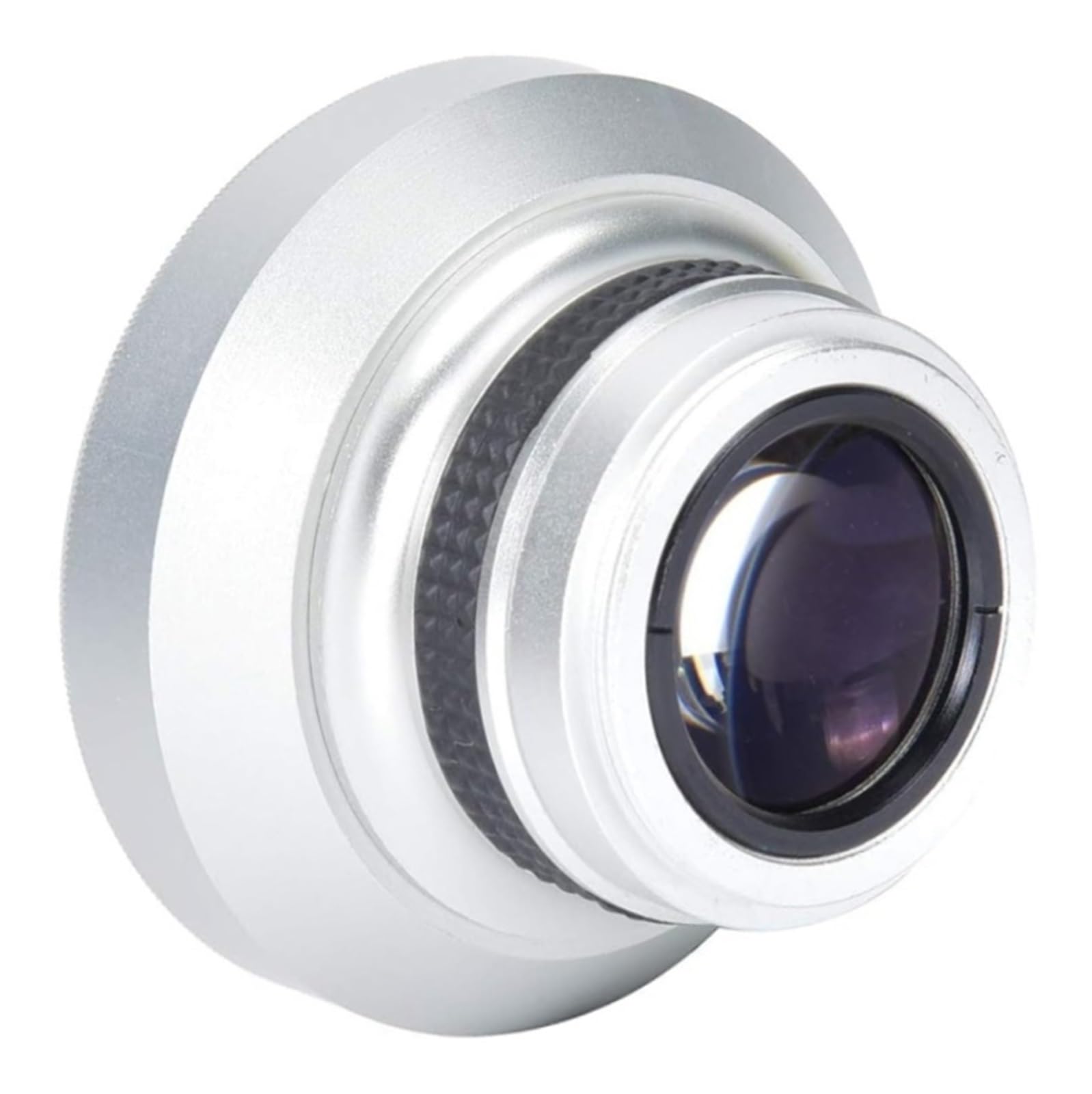 Obiettivo fisheye da 37 mm 0,25X, obiettivo grandangolare in lega di alluminio argento | Effetto distorsione fisheye, for obiettivi fotografici calibro 37 mm