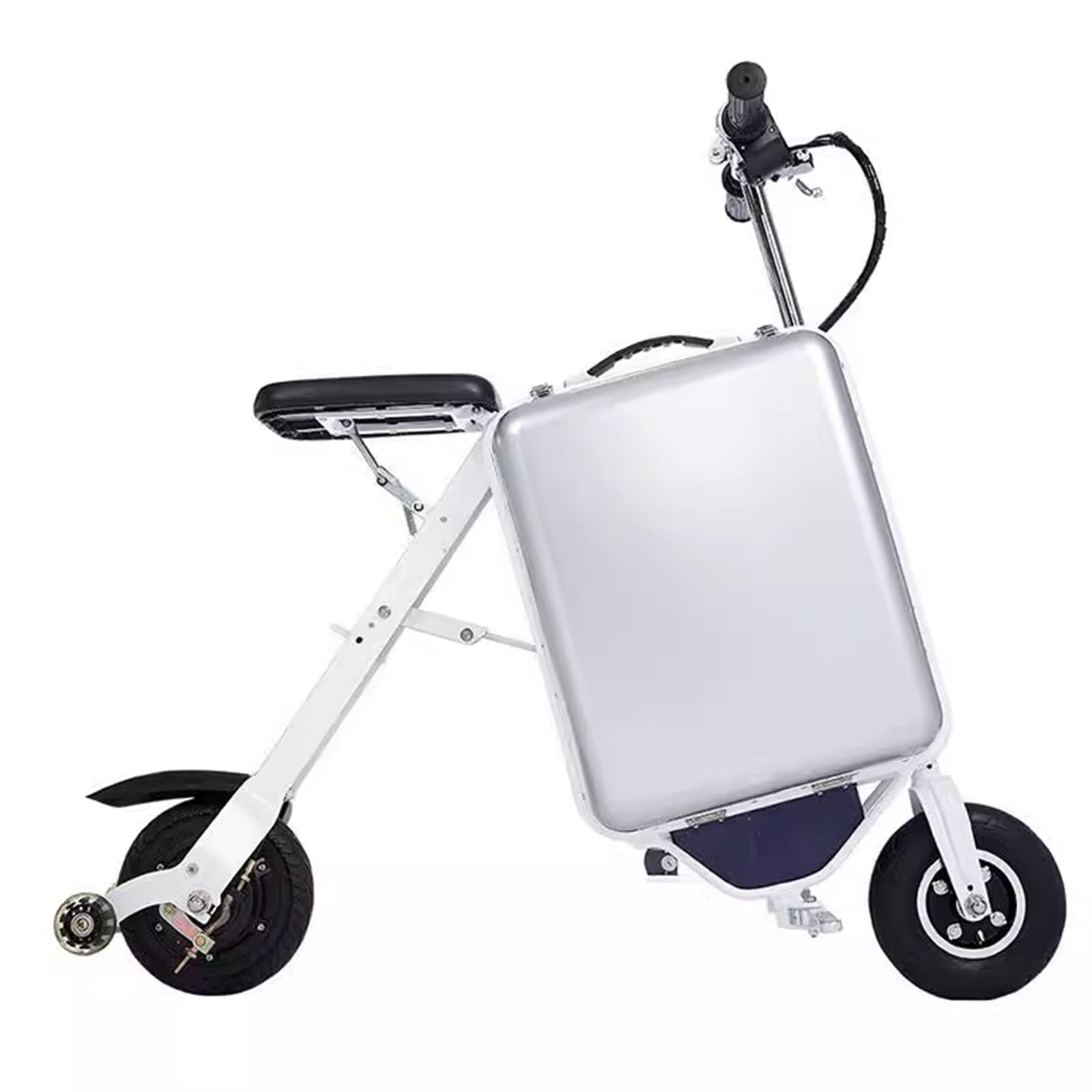 XQZMZSCP Portable Electric Luggage, Folding Ride On Suitcase Scooter, Lightweight Compact, 20L Large Capacity (30 kilometers)