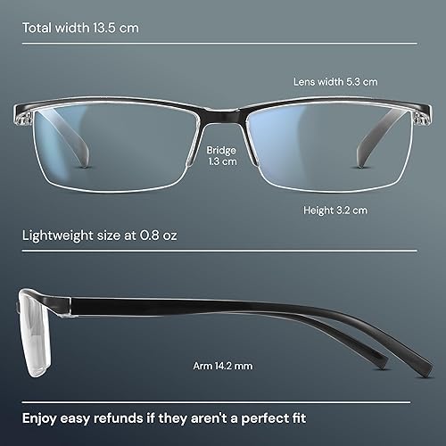 Miniatura 3 de Gaoye 6 lentes de lectura para hombre, con bloqueo de luz azul irrompible, para lectura de computadora, para mujeres, con aumento de visión clara
