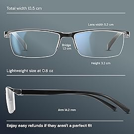 Gaoye 6 pack 2.75 Executive Style Reading Glasses Men - Durable Readers with Blue Light Filtering- Comfortable Fit with TR90 Frames