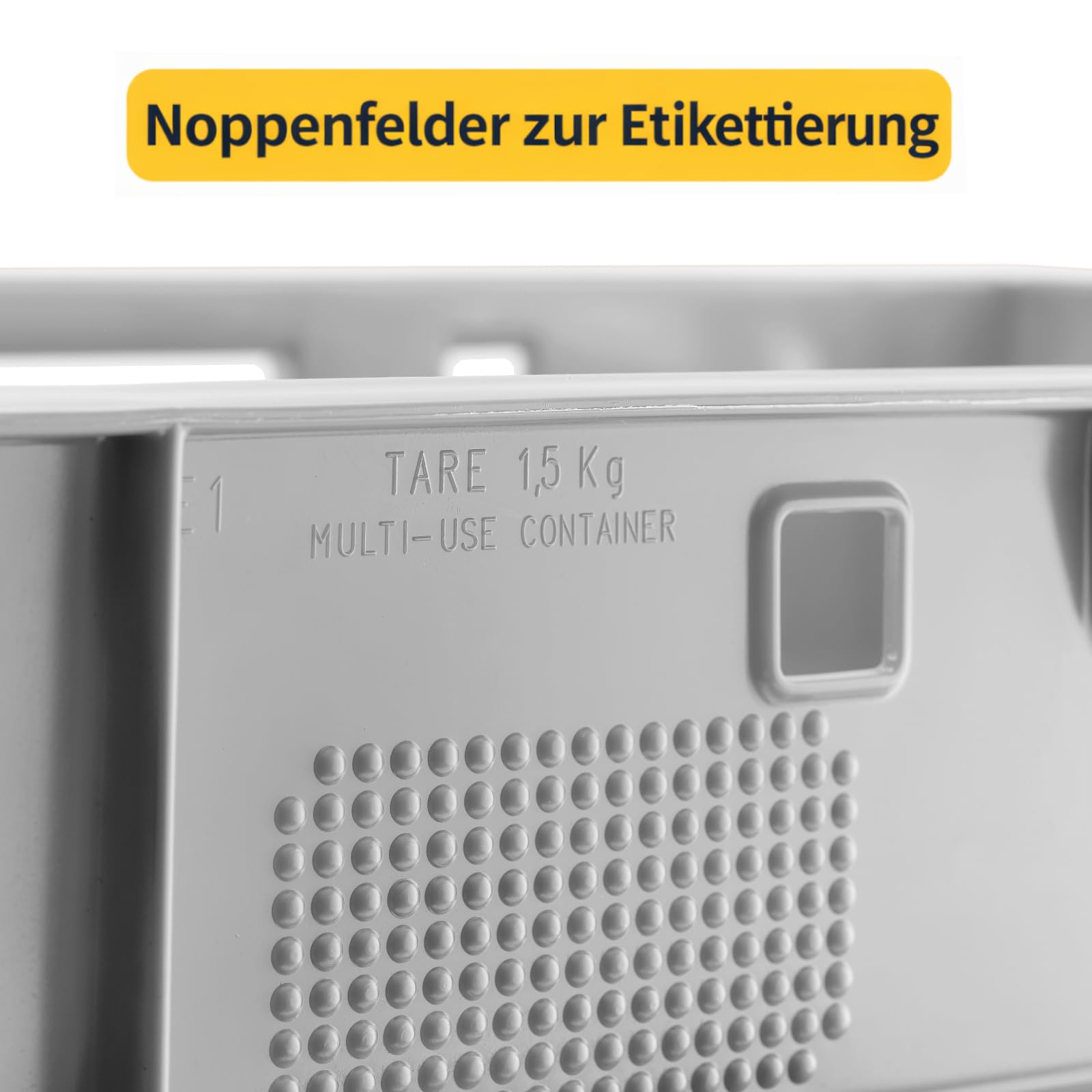 Fleischkiste E1 60x40x12,5 cm Eurobox 5er Set Grau lebensmittelecht robust | BURI, stapelbar, Kunststoff, Made in Germany, Lagerbox, Transportbehälter, belastbar, Normmaß, flach, langlebig
