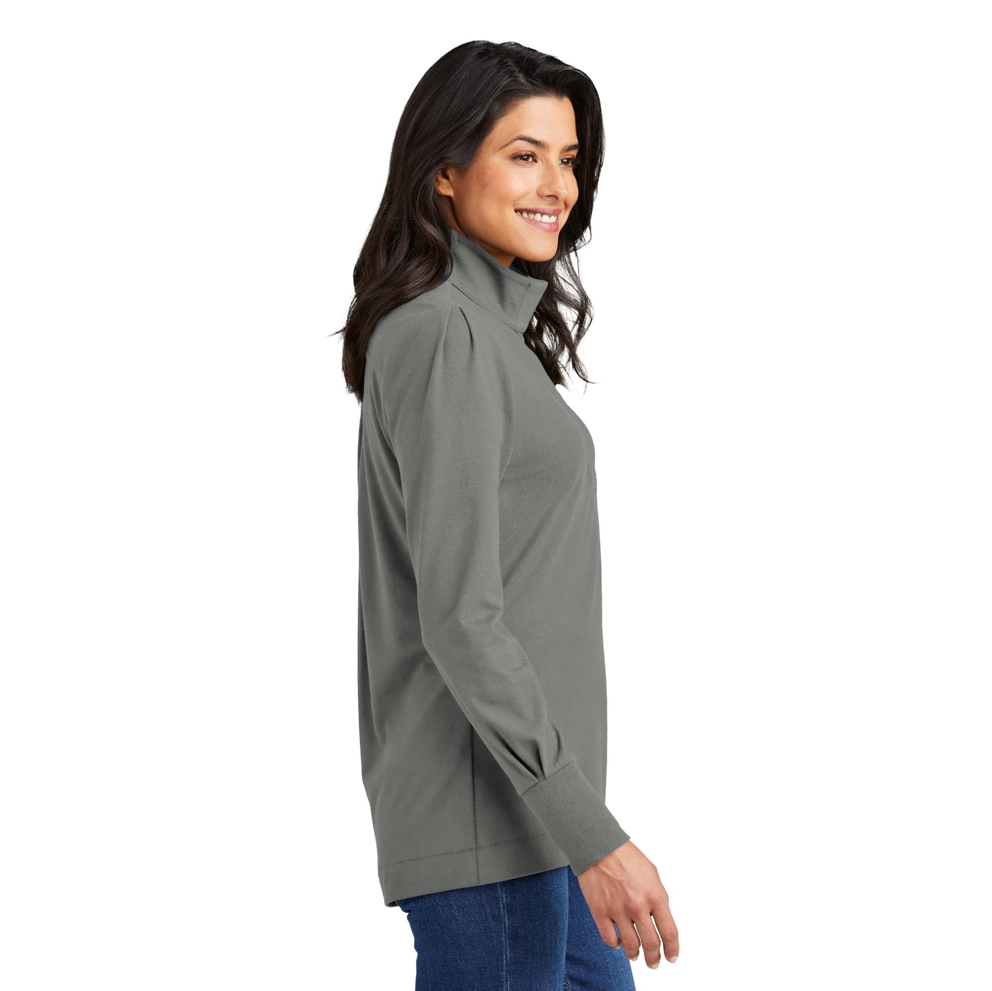 Port Authority Ladies Fairway Stretch 1/4-Zip Shadow Grey
