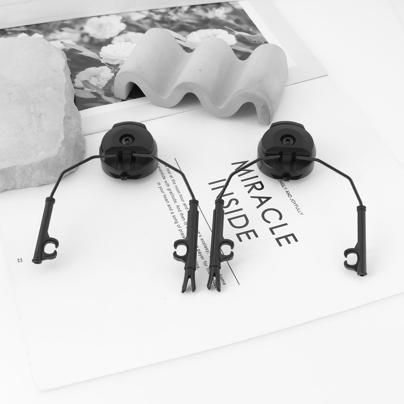OTOTEC Adaptateurs de rail de casque tactique, compatibles avec le casque Peltor Comtac, ajustement sûr pour les casques des séries FAST/ACH/MICH, 1 paire