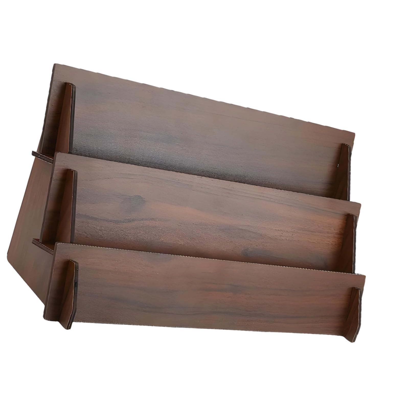 ZEPFJHE Handcrafted Wooden Staircase Shelf for Efficient Card and Small Item Organization Wooden Card Planner